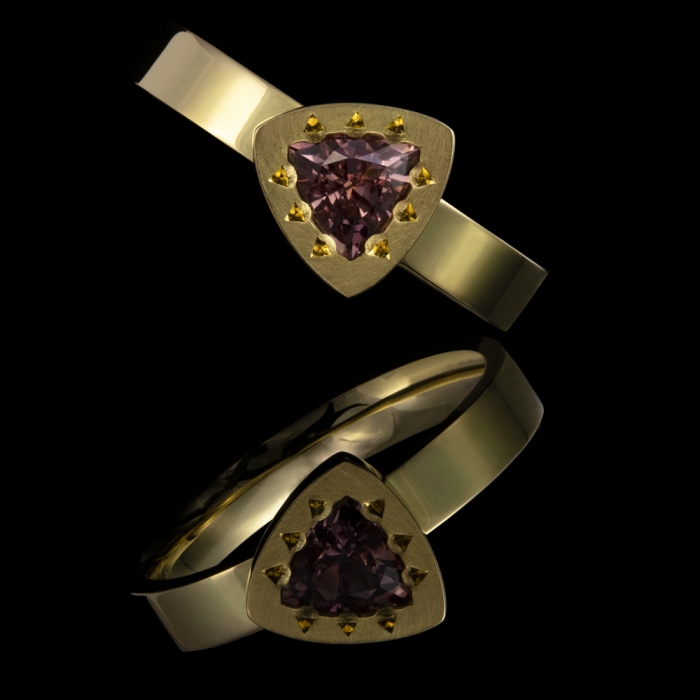 pink sapphire gold dress ring alternative engagement ring